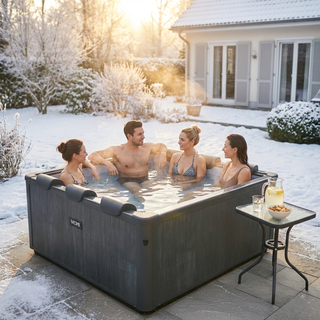 Wave Adriatic 6-Person Square Hot Tub | Luxury Aluminium Frame Spa