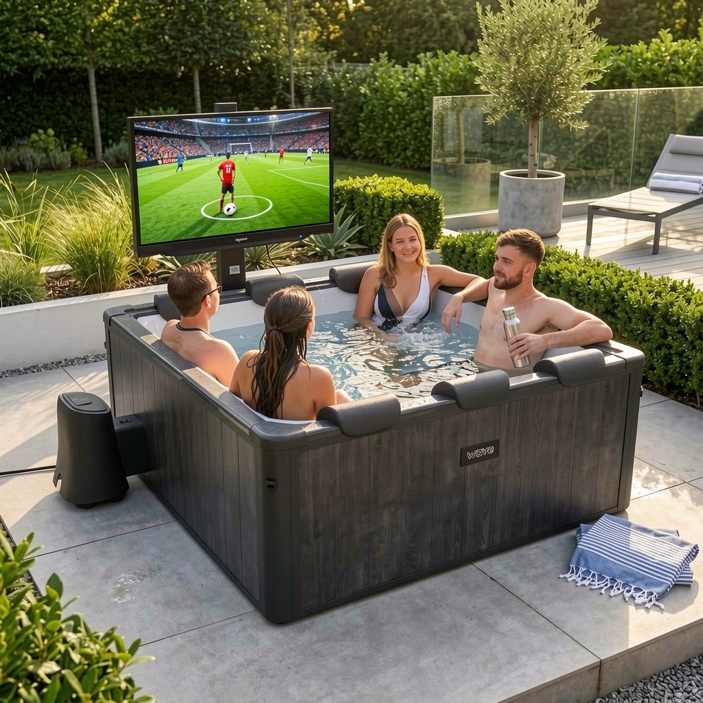 Wave Adriatic 6-Person Square Hot Tub | Luxury Aluminium Frame Spa